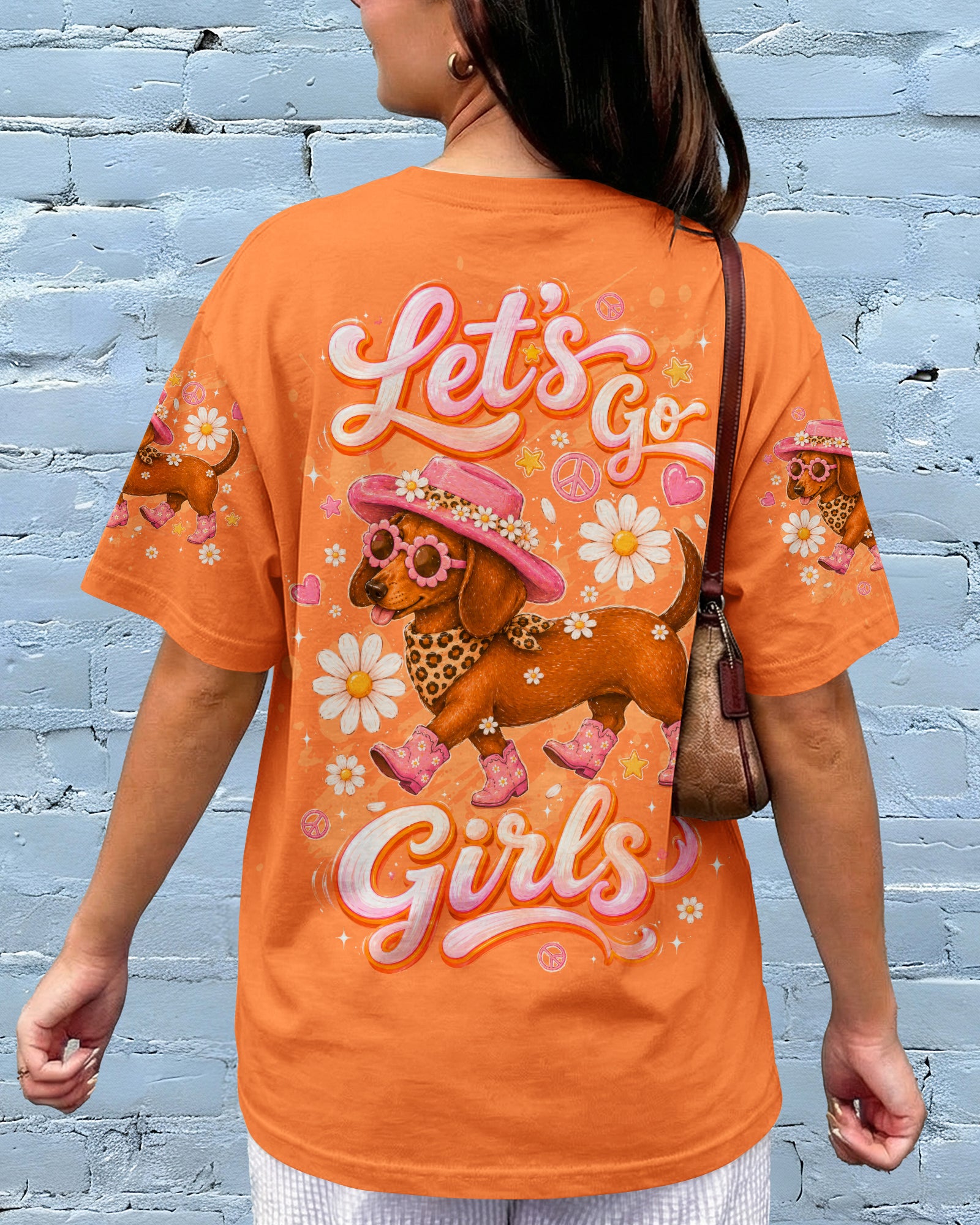 LET'S GO GIRLS DACHSHUND DOG  ALL OVER PRINT  - TLTW2905262