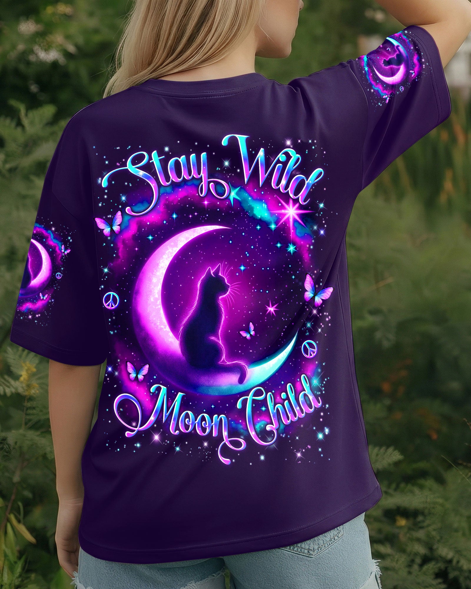 STAY WILD MOON CHILD CAT ALL OVER PRINT - YHLN2301262