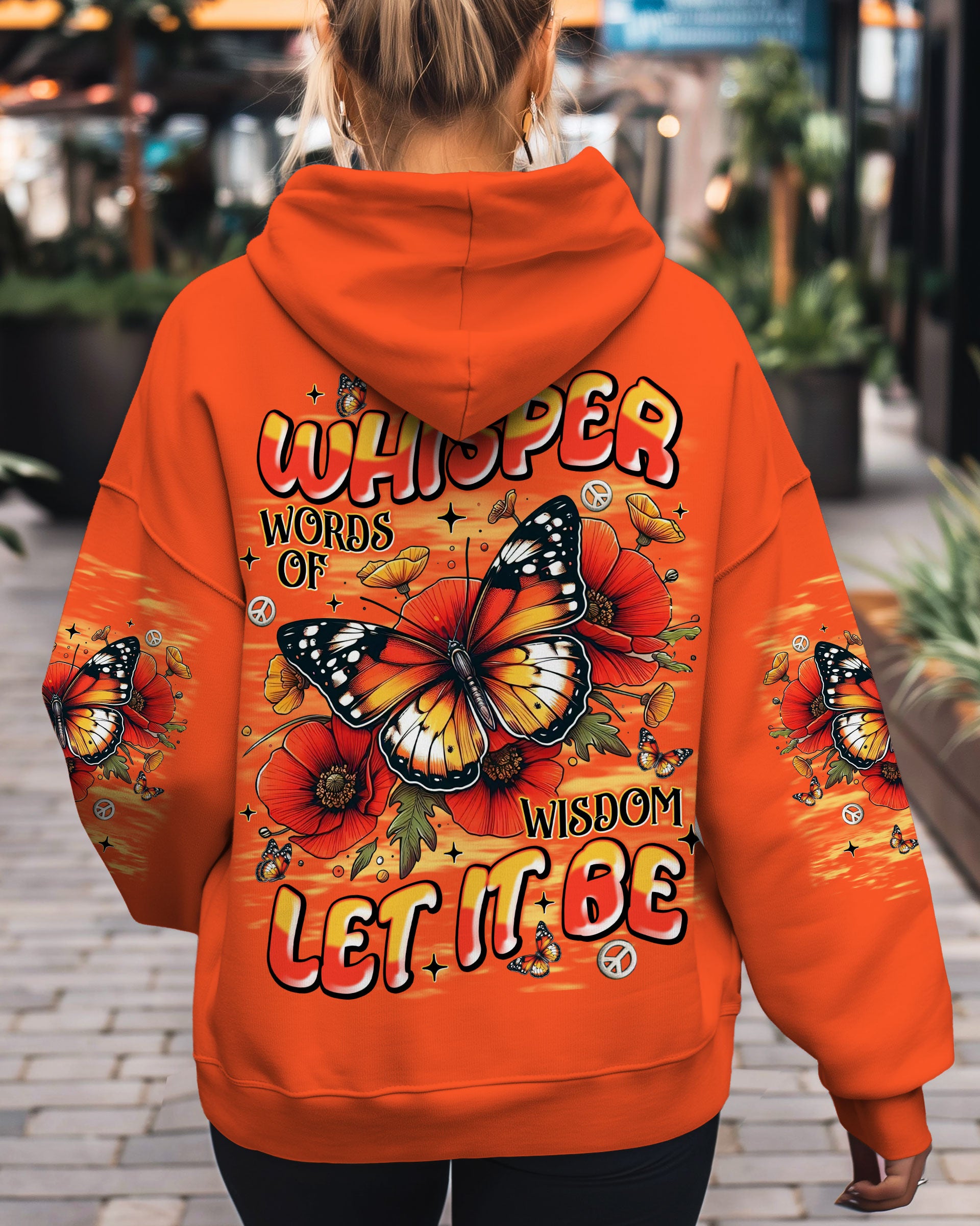 WHISPER WORDS OF WISDOM LET IT BE BUTTERFLY ALL OVER PRINT  - TLNT2908251