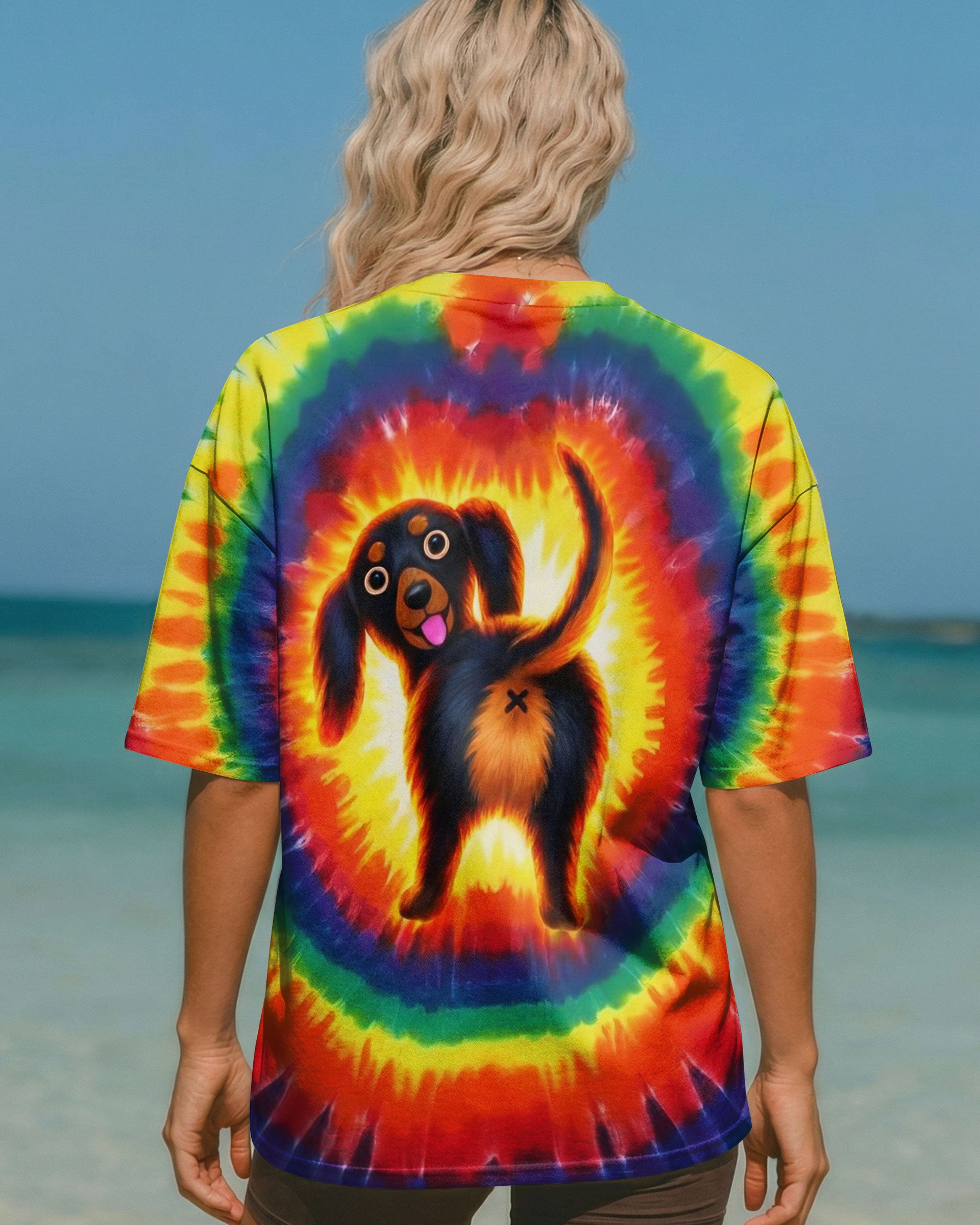 DACHSHUND DOG COLORFUL SWIRL ALL OVER PRINT - TLTW1301262