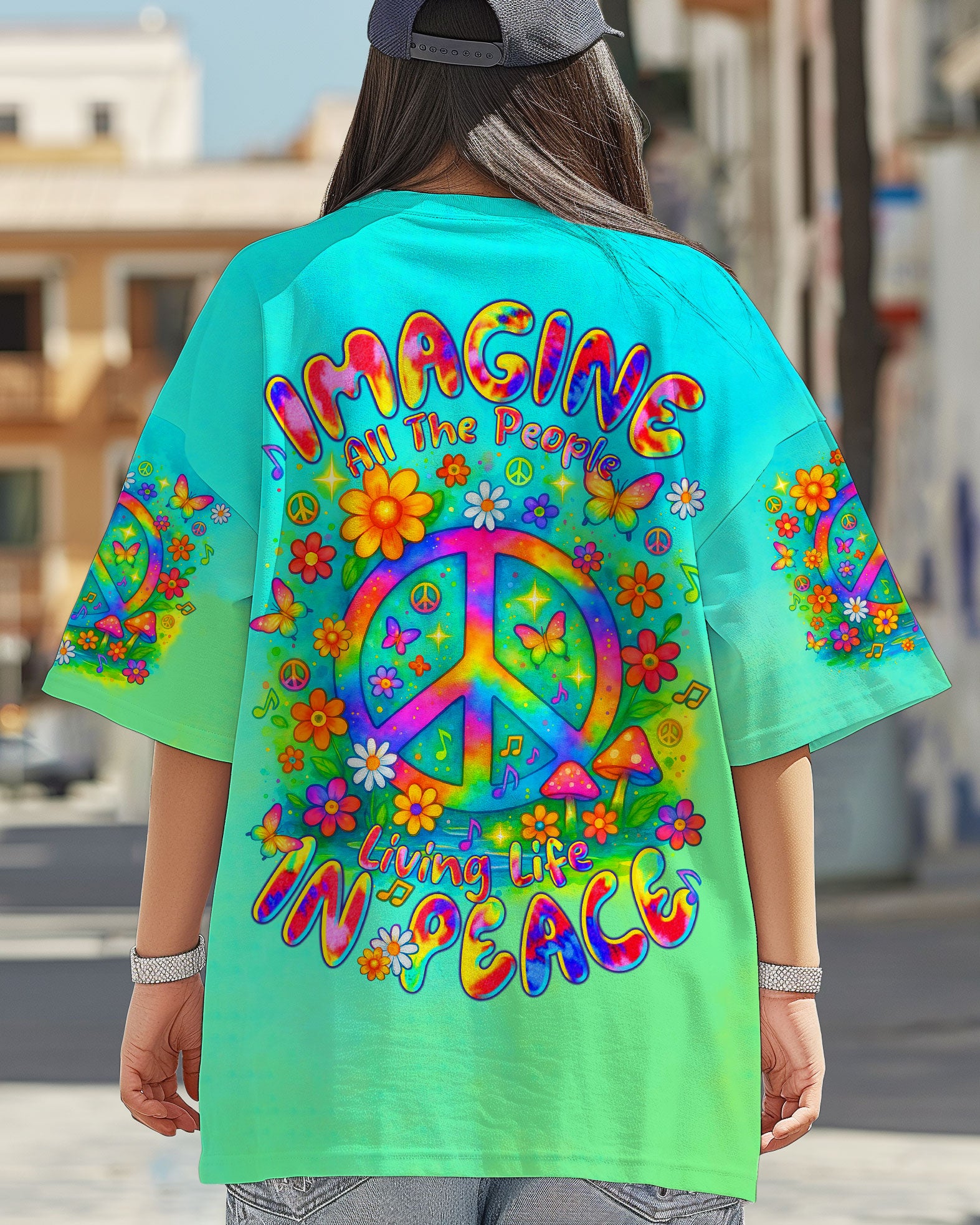 IMAGINE ALL THE PEOPLE LIVING LIFE IN PEACE ALL OVER PRINT   - TLTR1104253