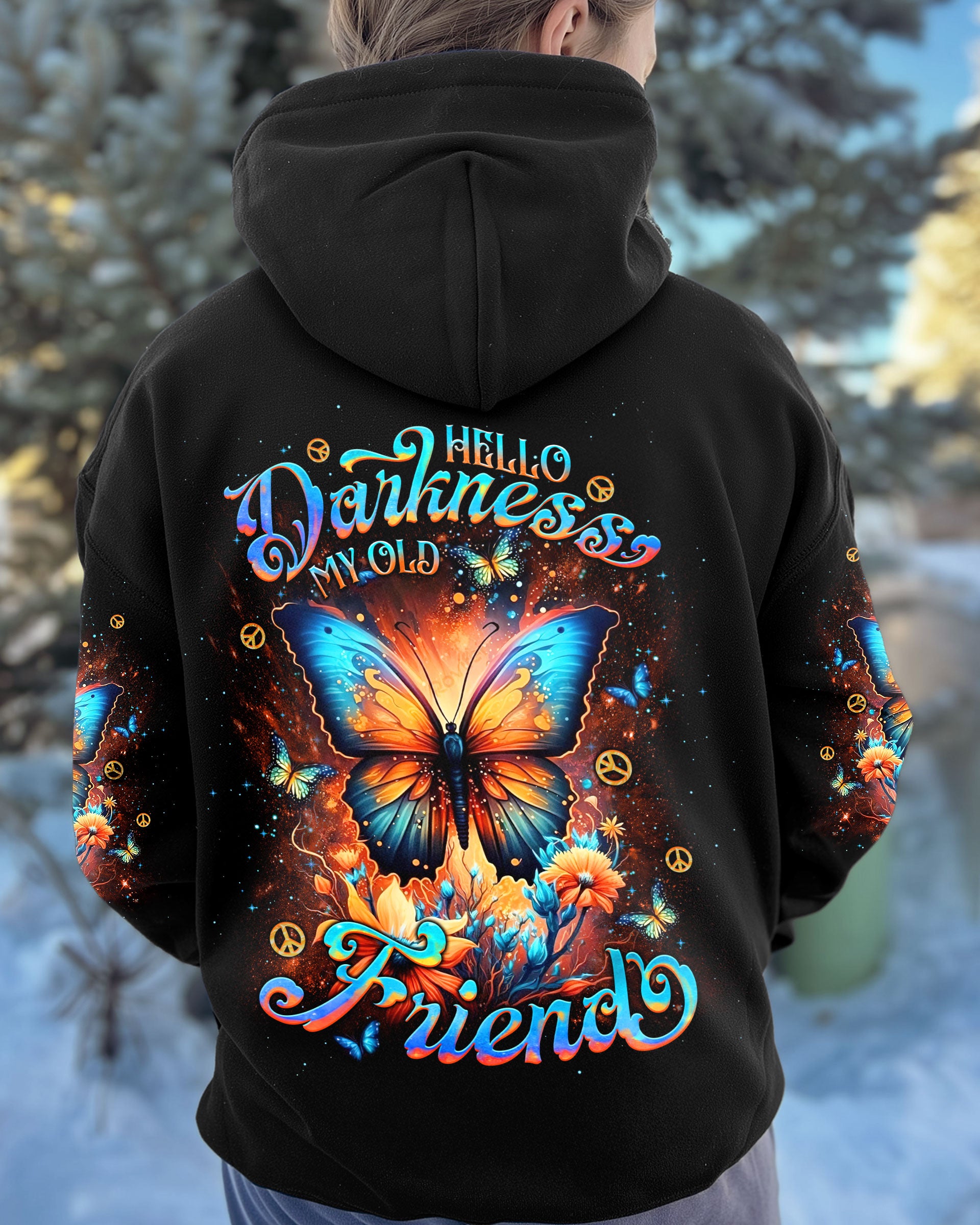 HELLO DARKNESS MY OLD FRIEND BUTTERFLY ALL OVER PRINT - TLNT2509251