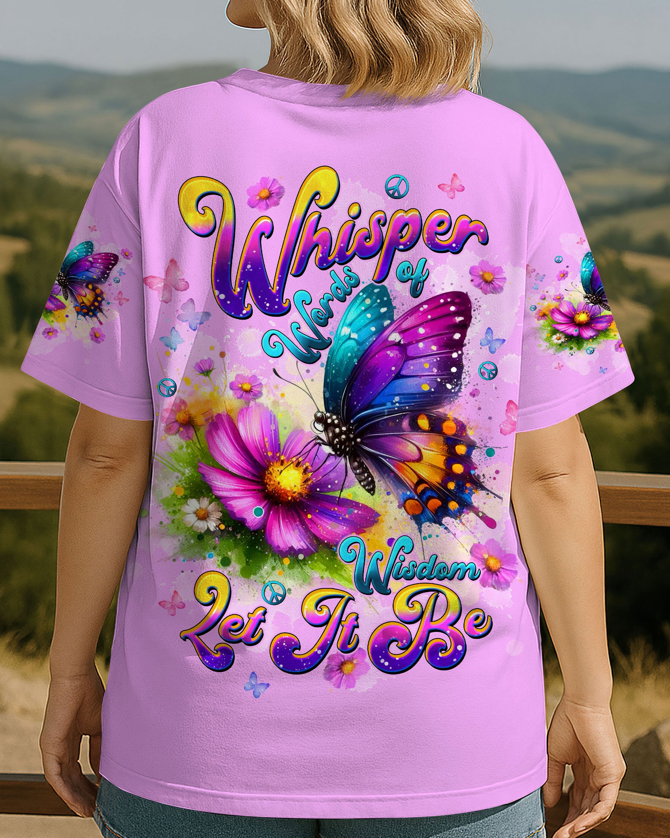 WHISPER WORDS OF WISDOM LET IT BE BUTTERFLY ALL OVER PRINT  - TLTW2608251