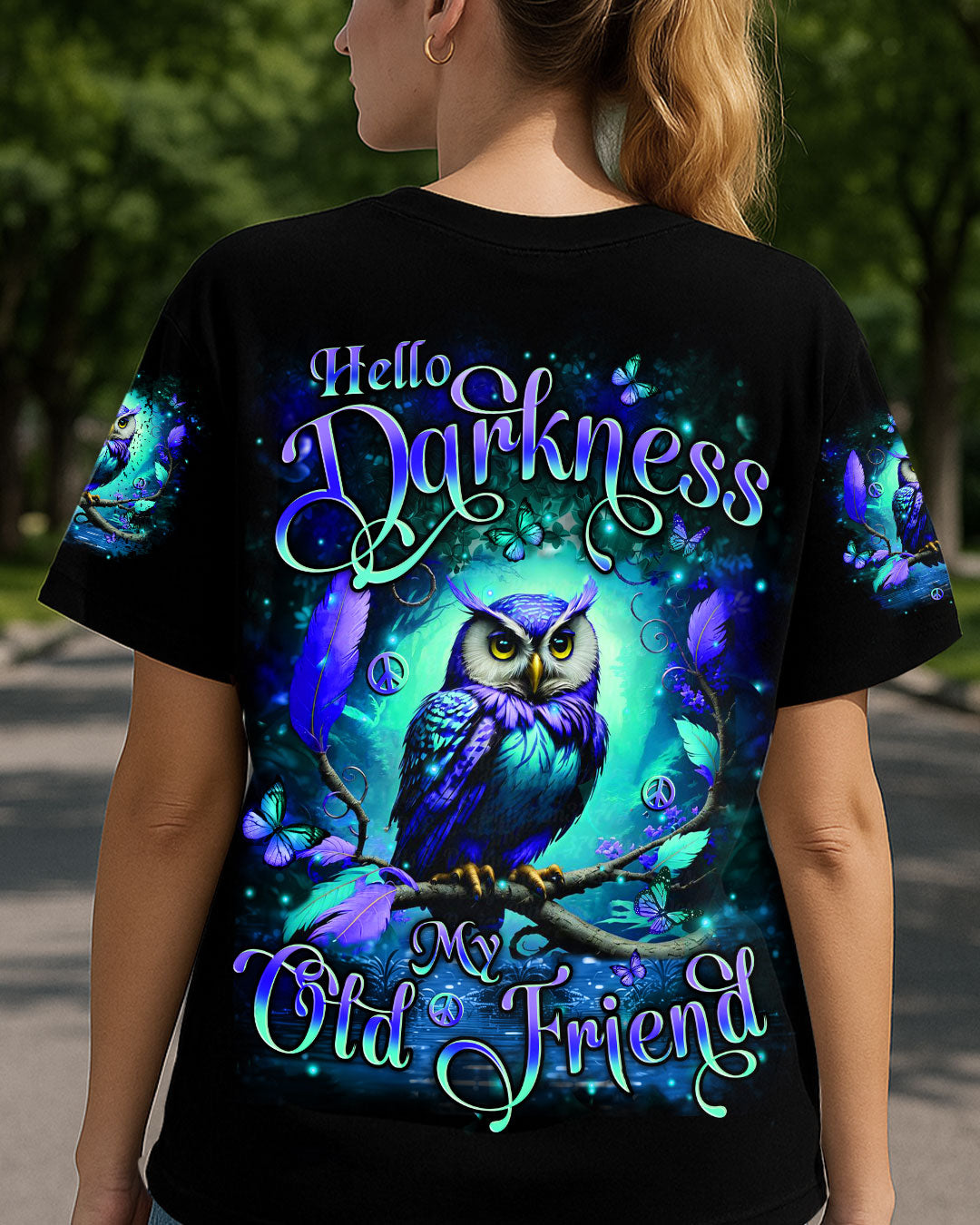 HELLO DARKNESS MY OLD FRIEND OWL ALL OVER PRINT - YHHN2508252