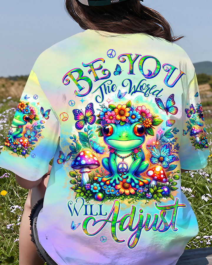 BE YOU THE WORLD WILL ADJUST FROG ALL OVER PRINT - TLTW2002243