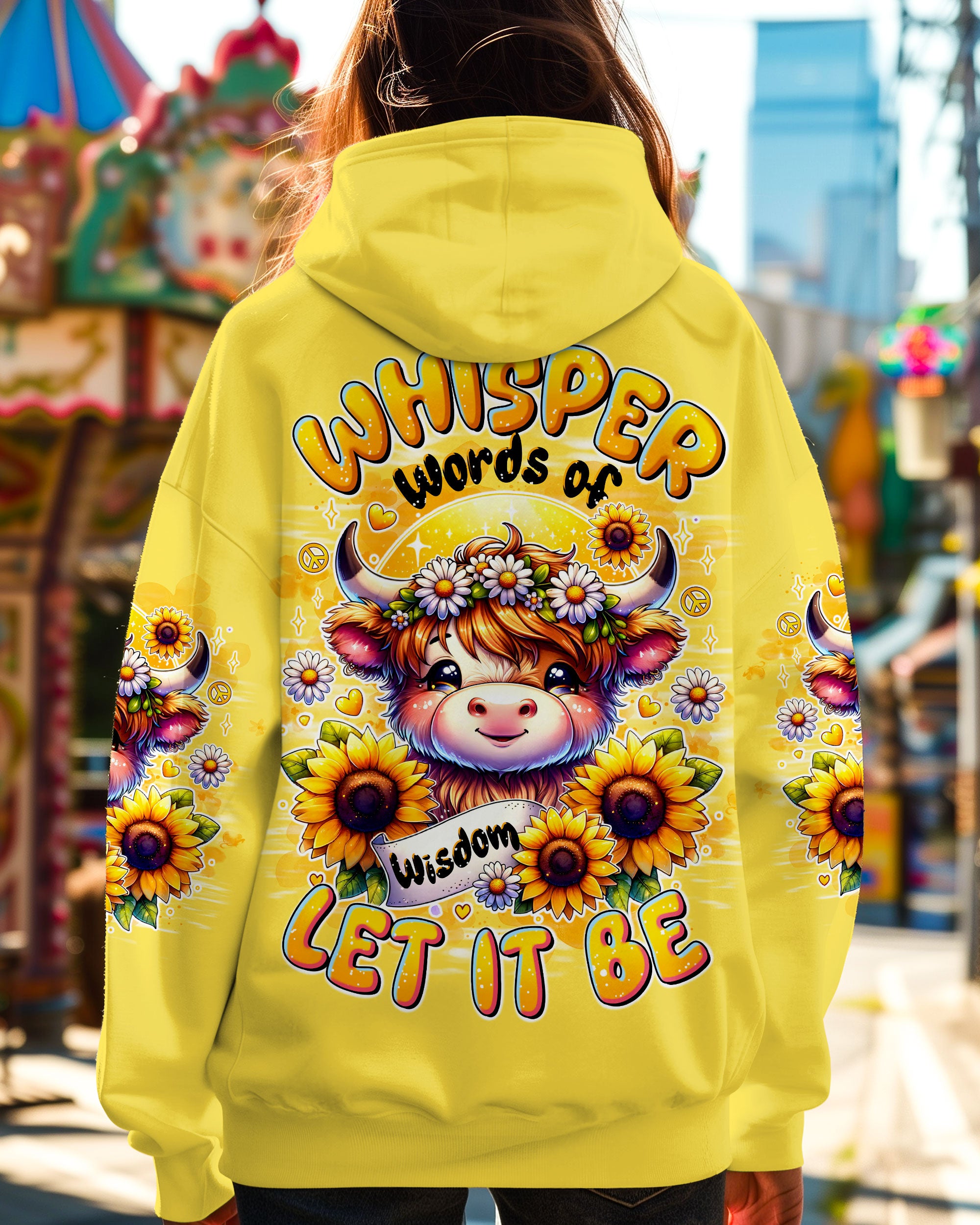 WHISPER WORDS OF WISDOM LET IT BE COW ALL OVER PRINT  - TLTR1707254