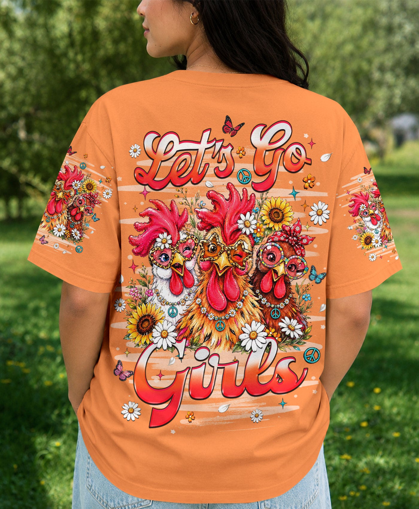 LET'S GO GIRLS CHICKEN ALL OVER PRINT    - TLHN2506262