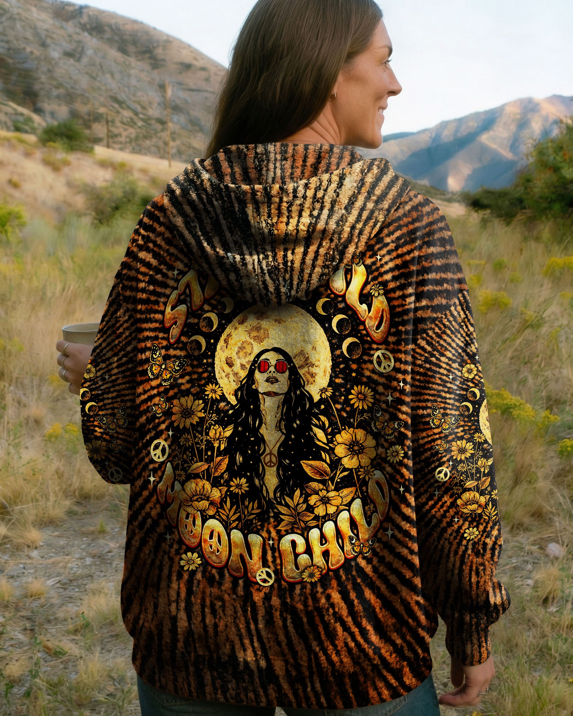 STAY WILD MOON CHILD HIPPIE GIRL SWIRL ALL OVER PRINT - TLNT1102261