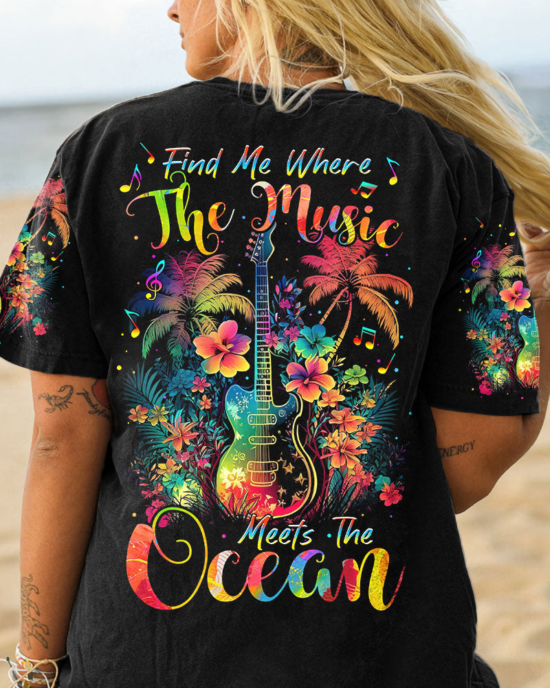 FIND ME WHERE THE MUSIC MEETS THE OCEAN GUITAR ALL OVER PRINT - TLTR2204231