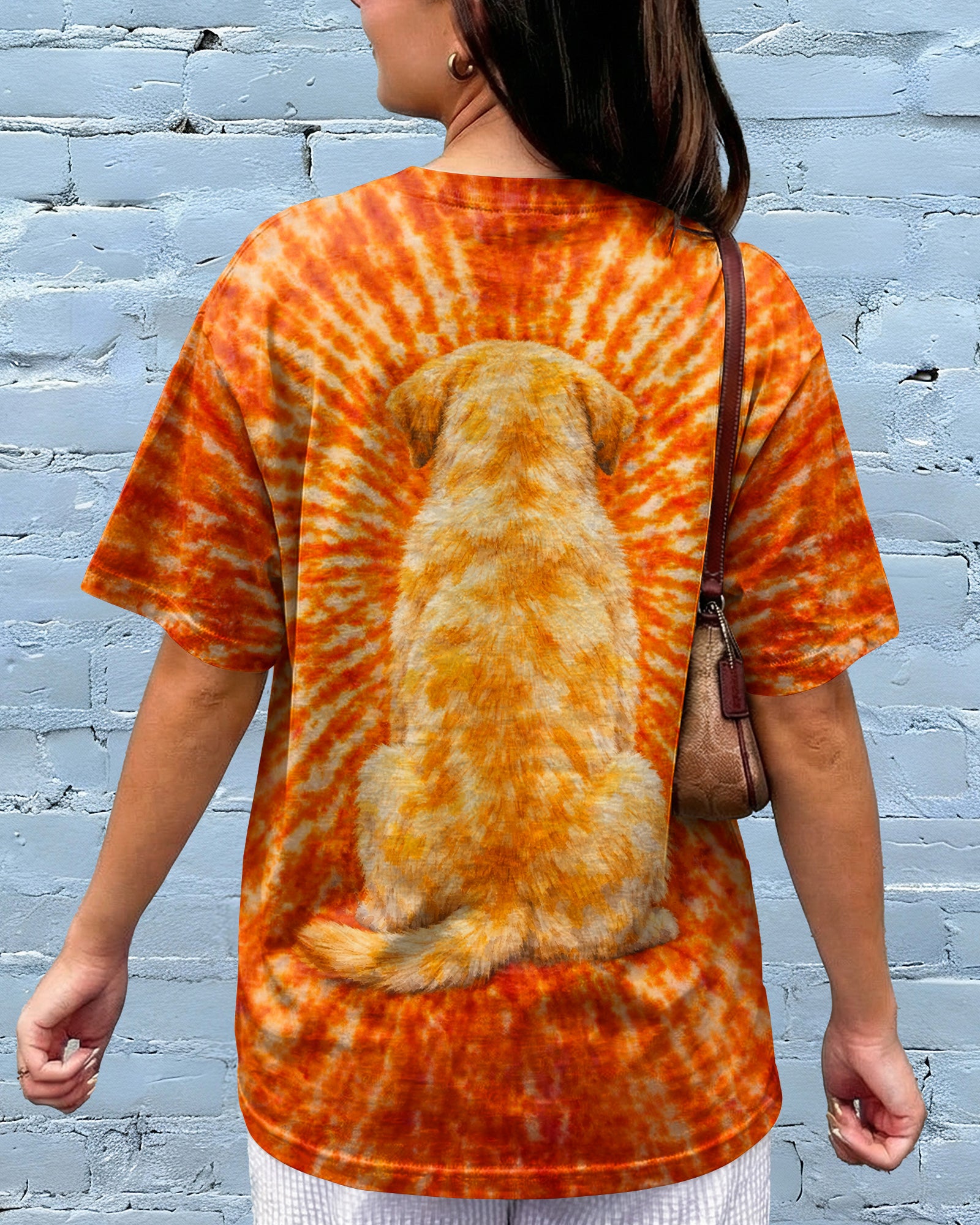 LABRADOR RETRIEVER  DOG ORANGE SWIRL ALL OVER PRINT   - TLNT0703261
