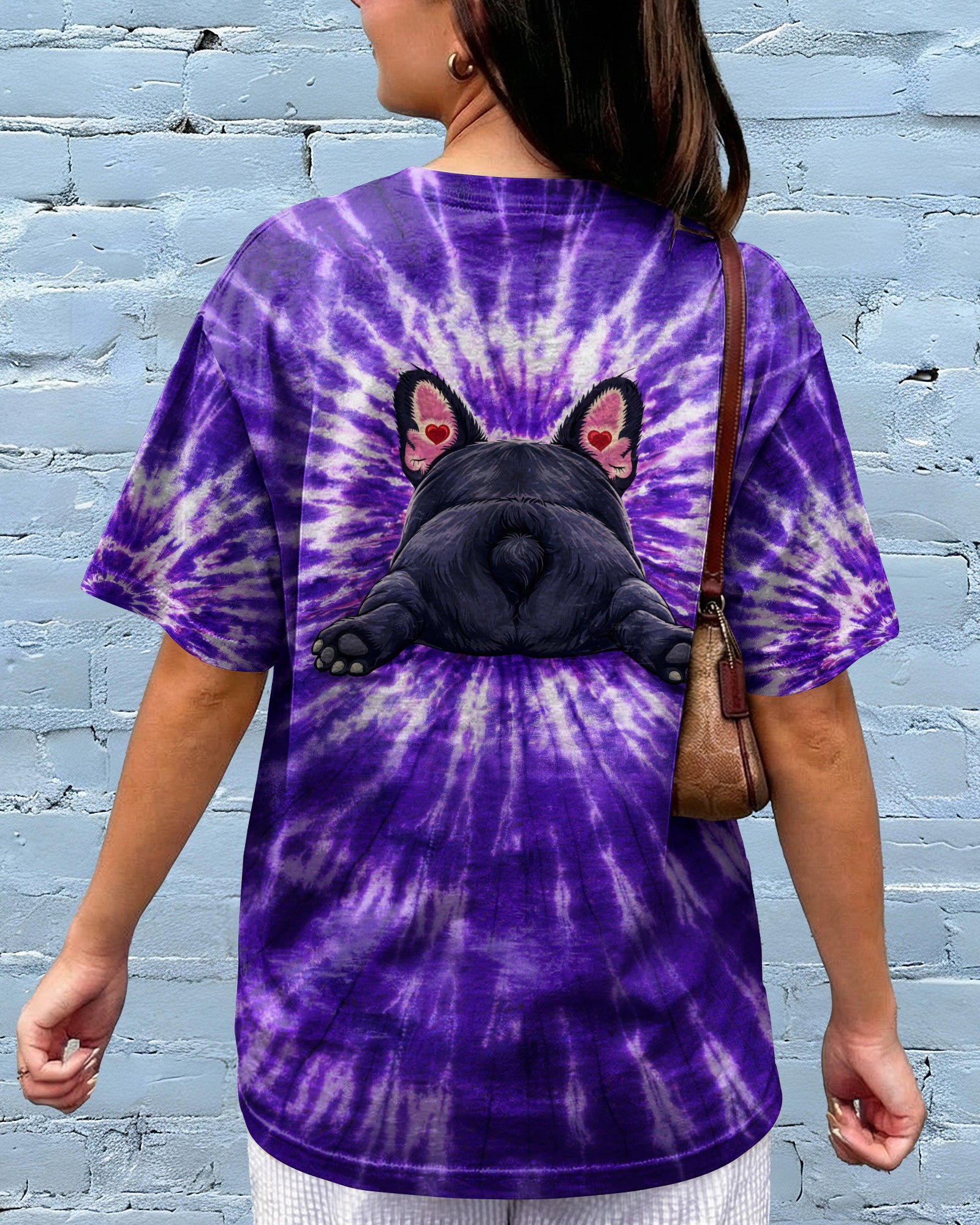 FRENCH BULLDOG PURPLE SWIRL ALL OVER PRINT - TLHG0903262