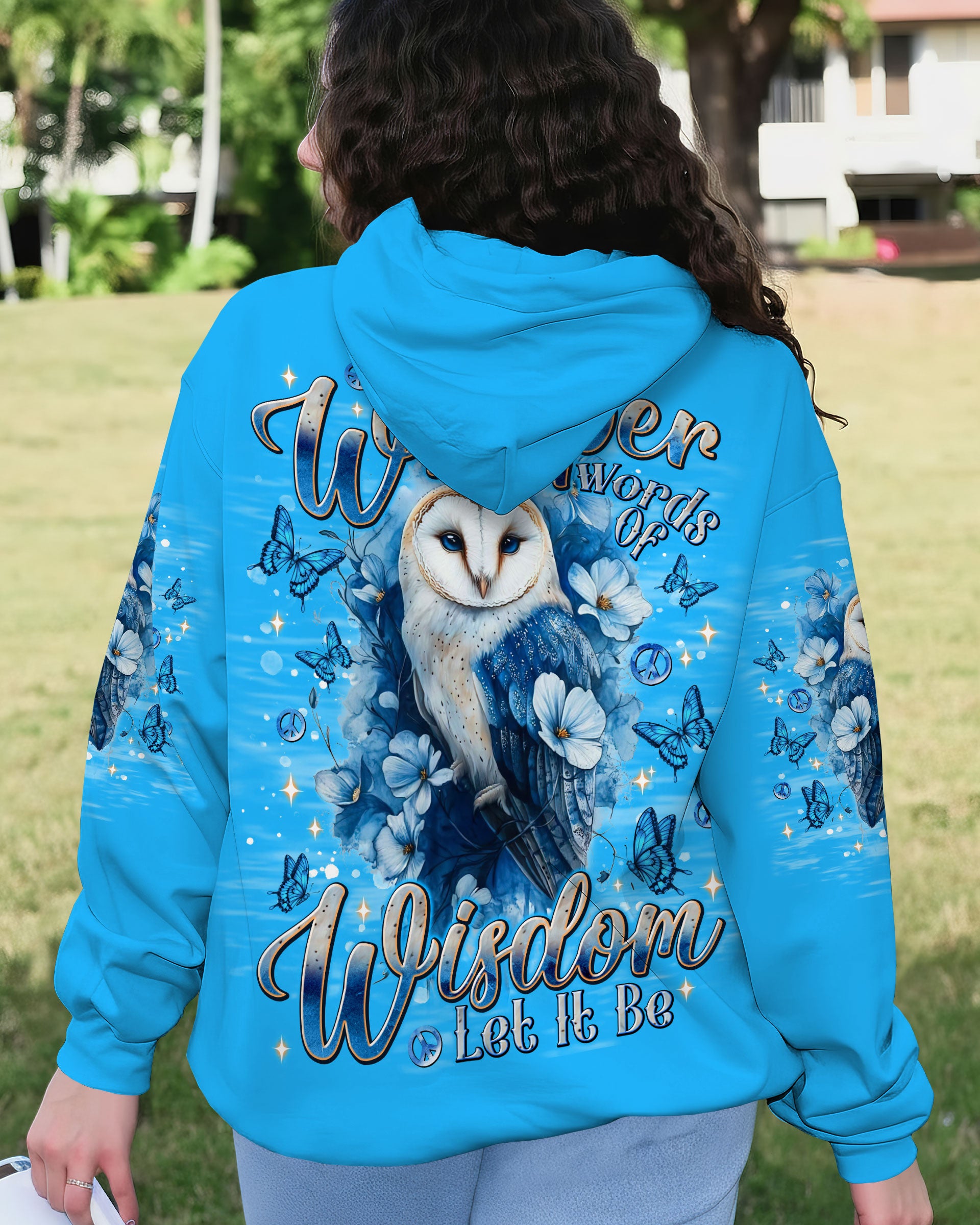 WHISPER WORDS OF WISDOM LET IT BE OWL ALL OVER PRINT  - TLNT1110253