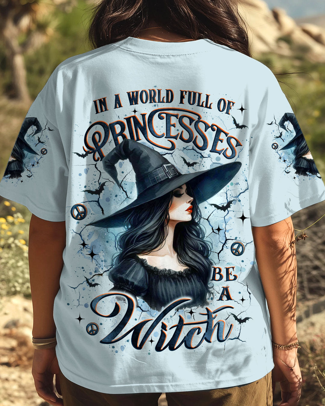 IN A WORLD FULL OF PRINCESSES BE A WITCH HALLOWEEN ALL OVER PRINT - YHLT2209252