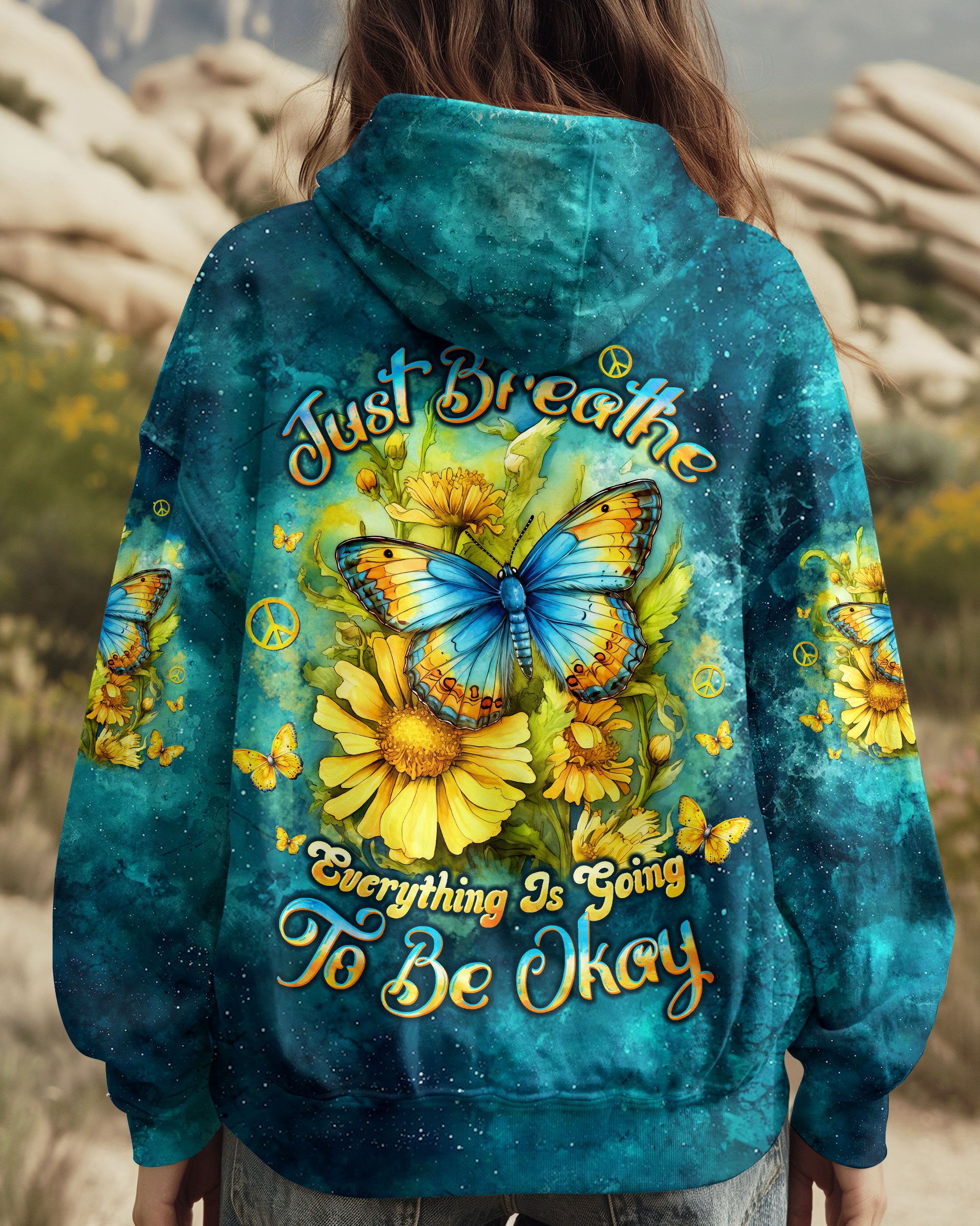 JUST BREATHE BUTTERFY ALL OVER PRINT - TLTW1912244