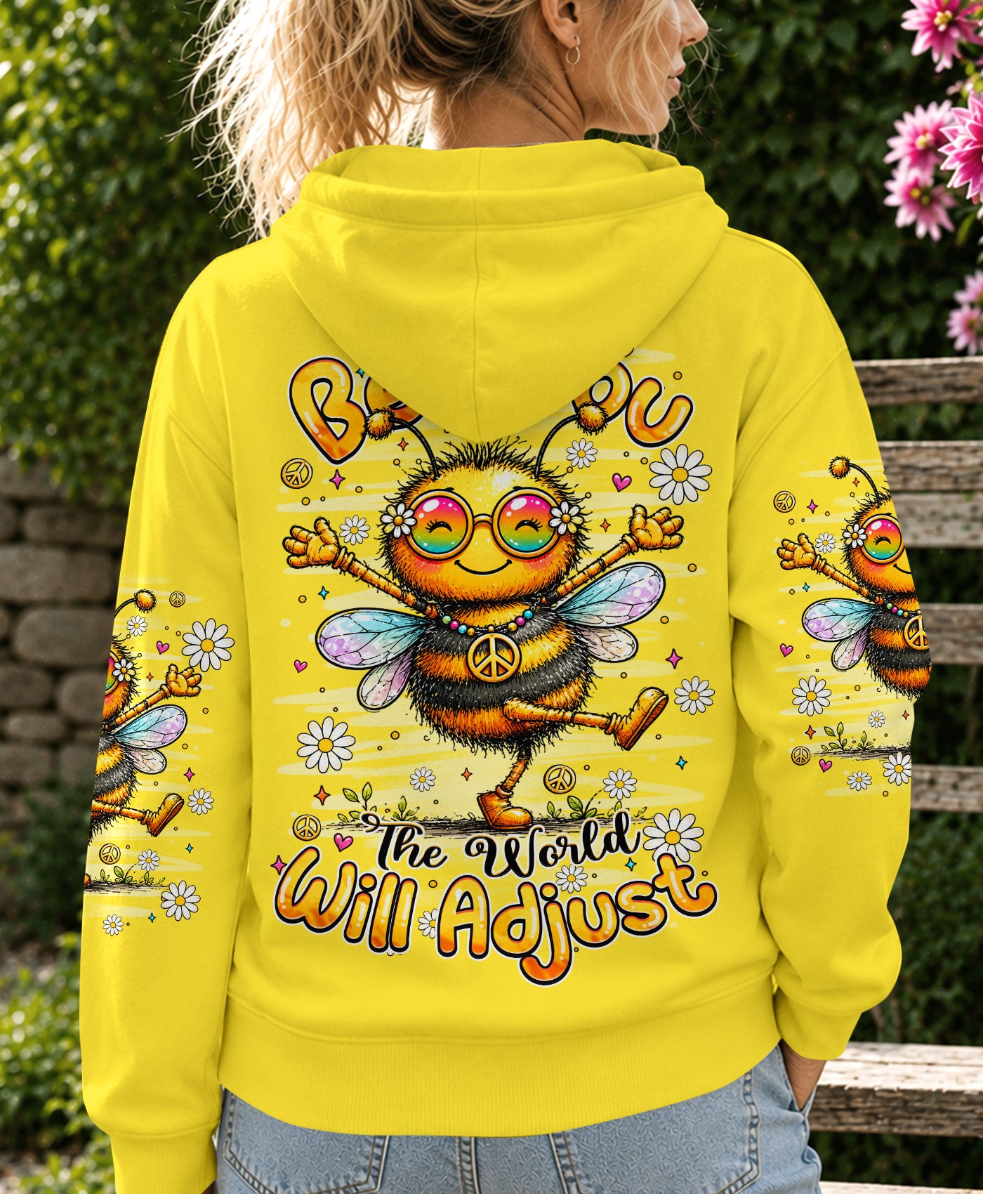 BE YOU THE WORLD WILL ADJUST BEE ALL OVER PRINT - TLHN2407261