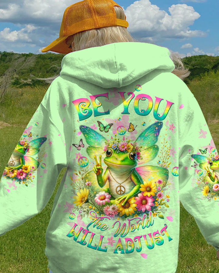 BE YOU THE WORLD WILL ADJUST FROG WINGS ALL OVER PRINT - TLTW2511232
