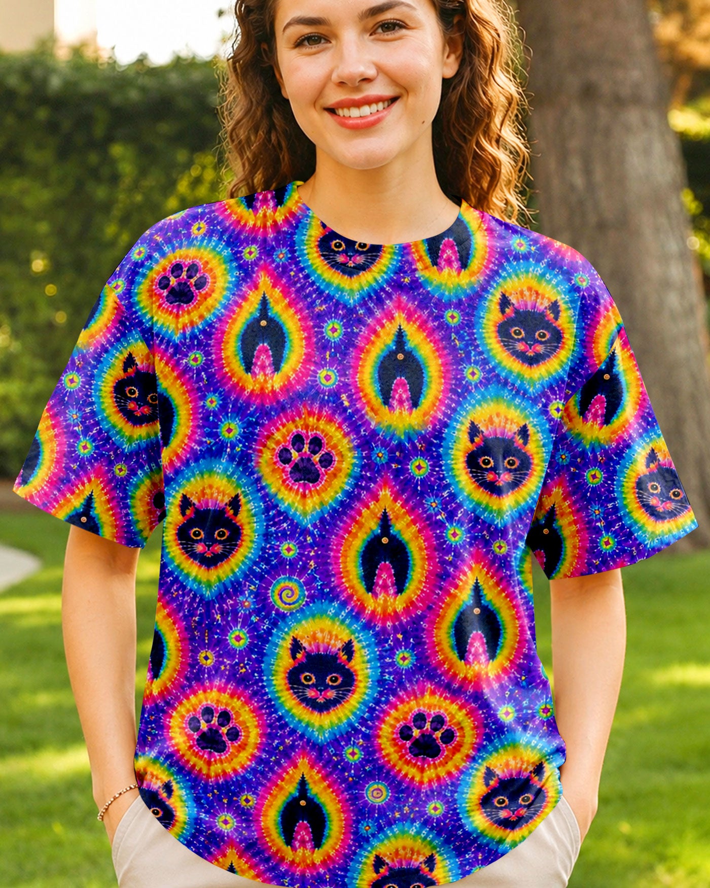 FUNNY CAT PAW PRINT ALL OVER PRINT - TLHN0907261