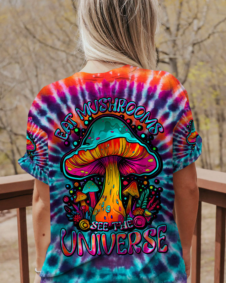 EAT MUSHROOMS SEE THE UNIVERSE TIE DYE ALL OVER PRINT - TLTW2106232