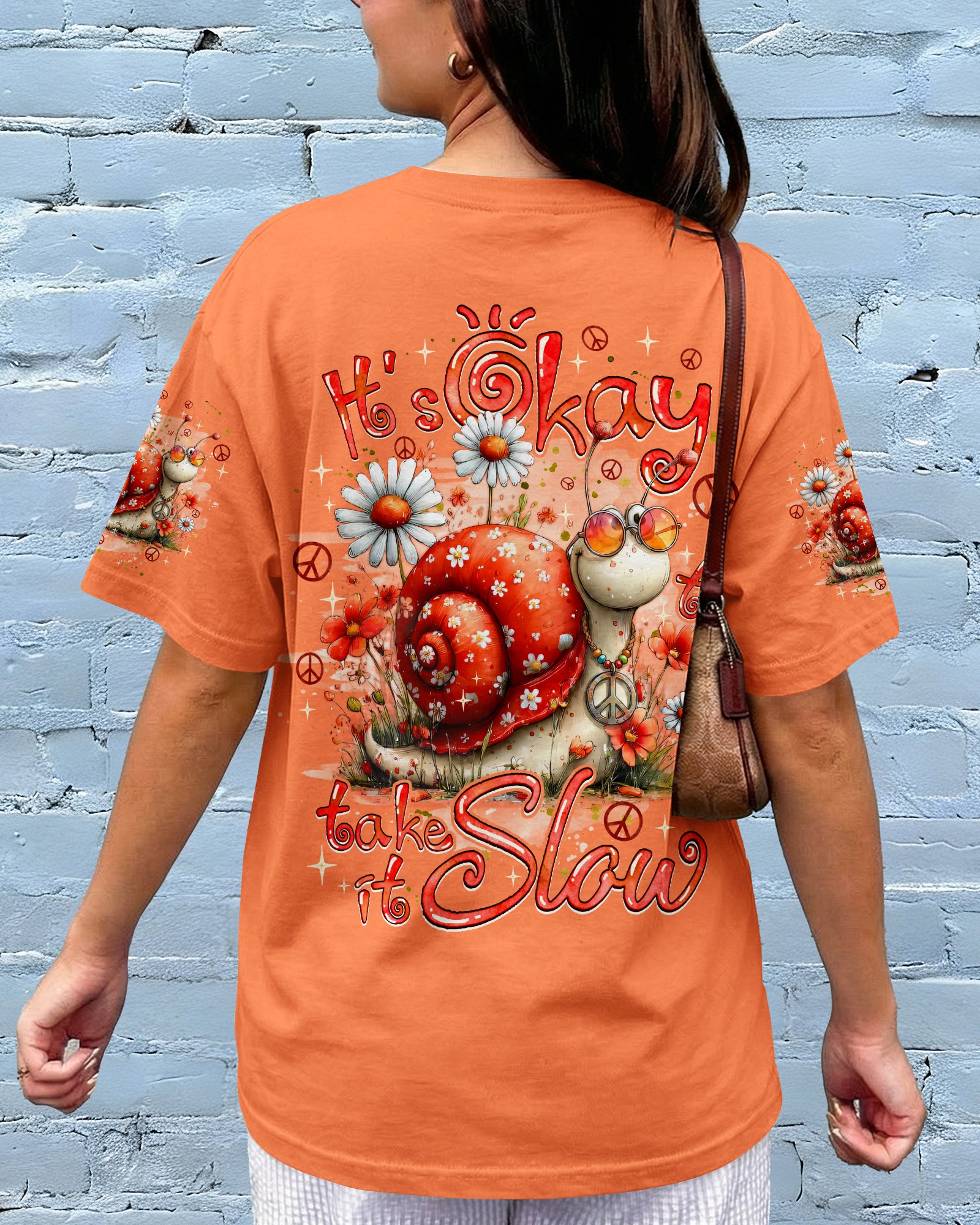 IT'S OKAY TO TAKE IT SLOW SNAIL ALL OVER PRINT - TYQY2506261