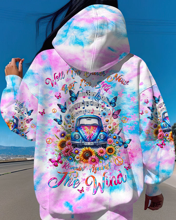 RUNNIN' AGAINST THE WIND FLORAL TIE DYE ALL OVER PRINT - TLTW3011232