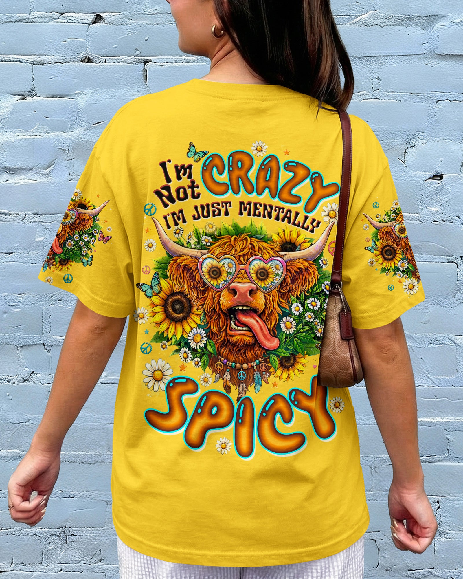 I'M NOT CRAZY HIGHLAND COW ALL OVER PRINT - TLTW2907264