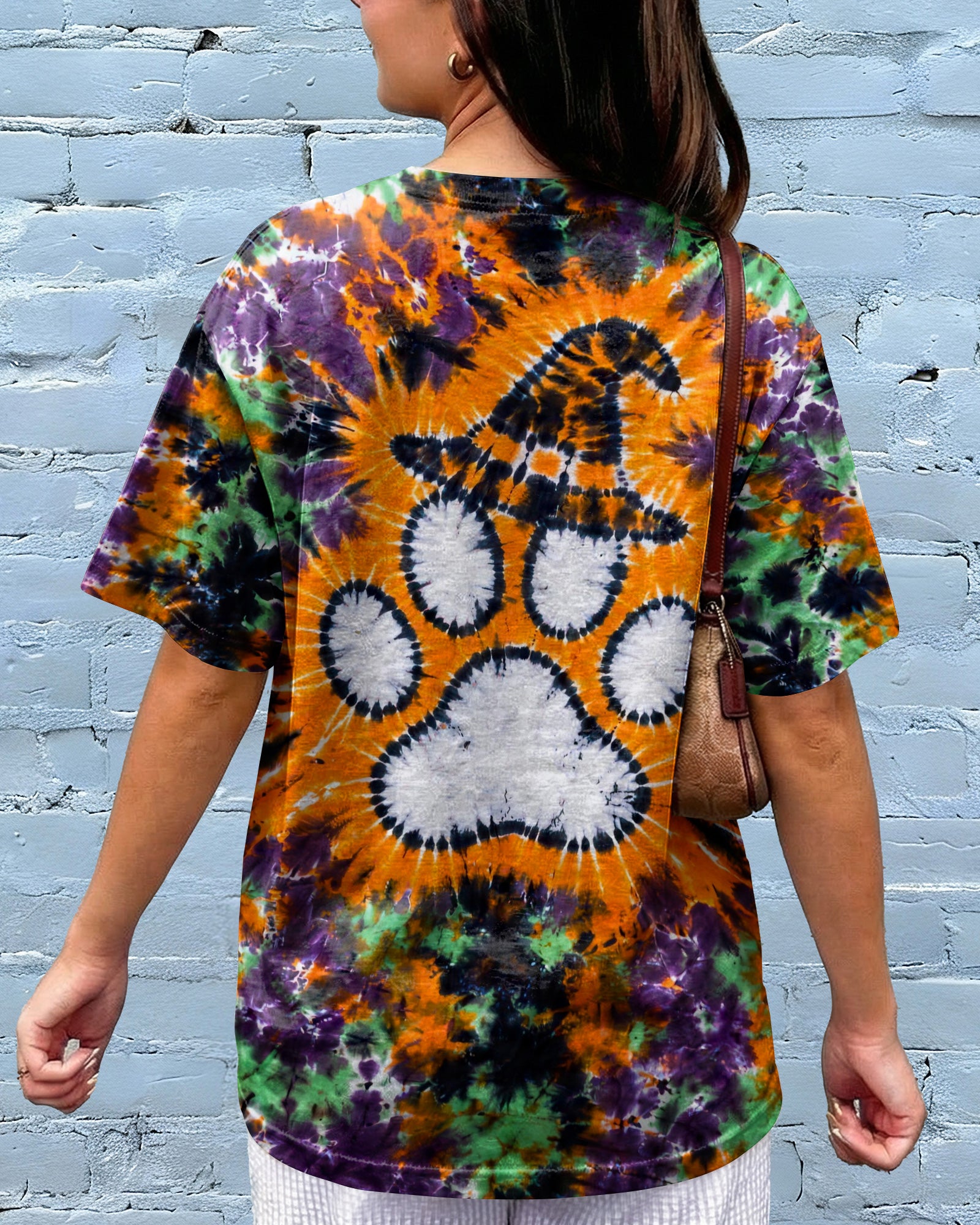 PAW PRINT WITCH HAT  HALLOWEEN BURST ALL OVER PRINT - TLHG2207261