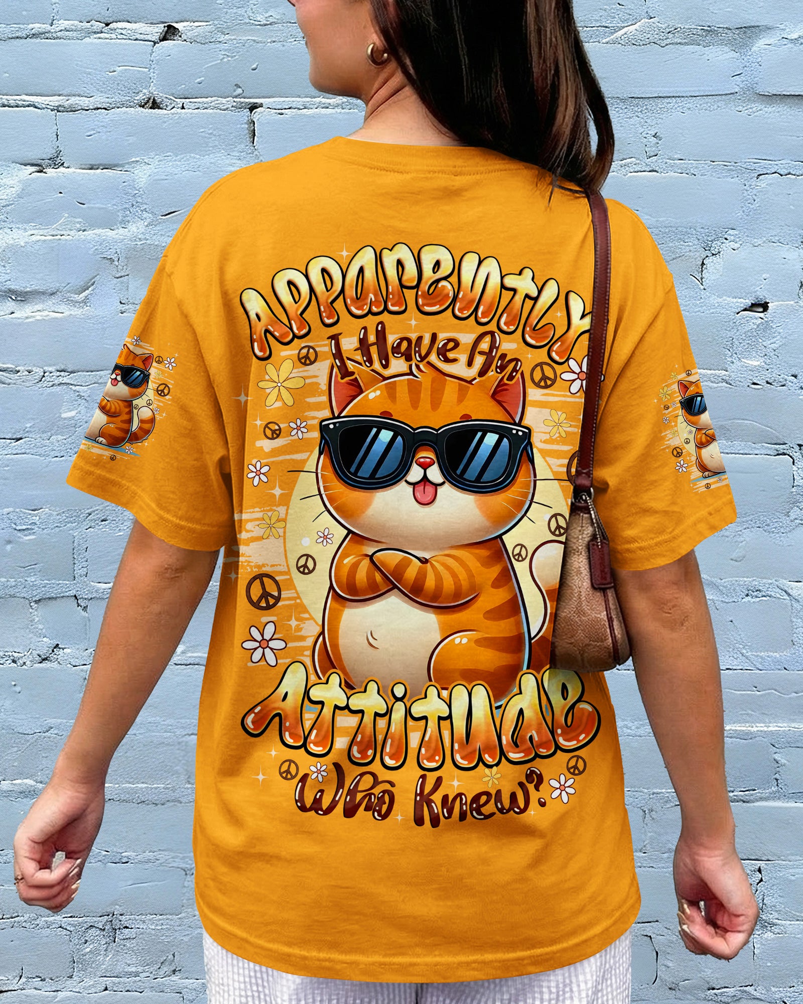 APPARENTLY I HAVE AN ATTITUDE WHO KNEW CAT ALL OVER PRINT - TYQY1202263