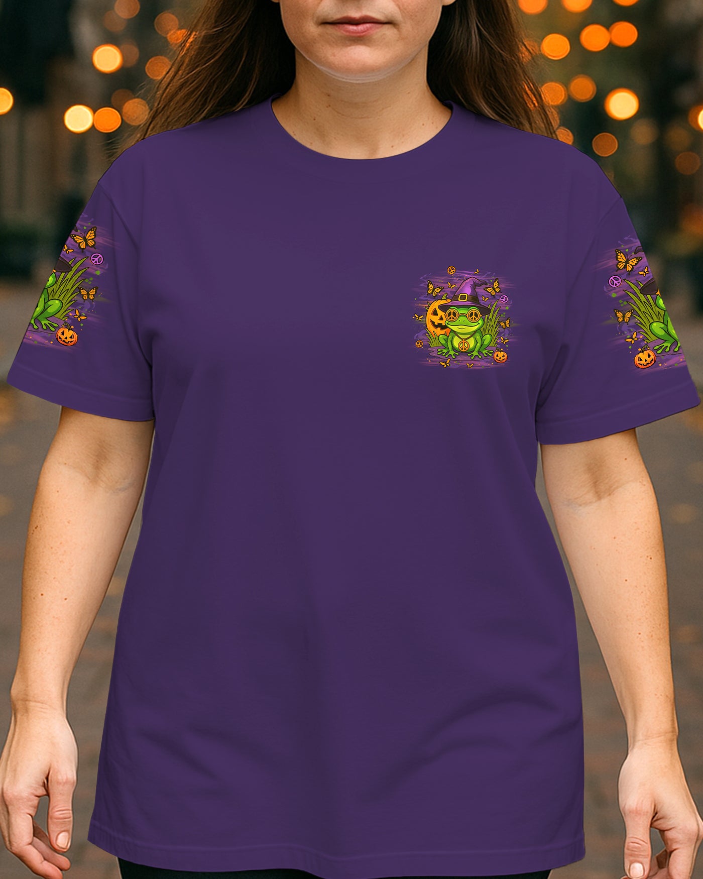 LIVING THAT SPOOKY LIFE HALLOWEEN FROG ALL OVER PRINT - YHLT1807253