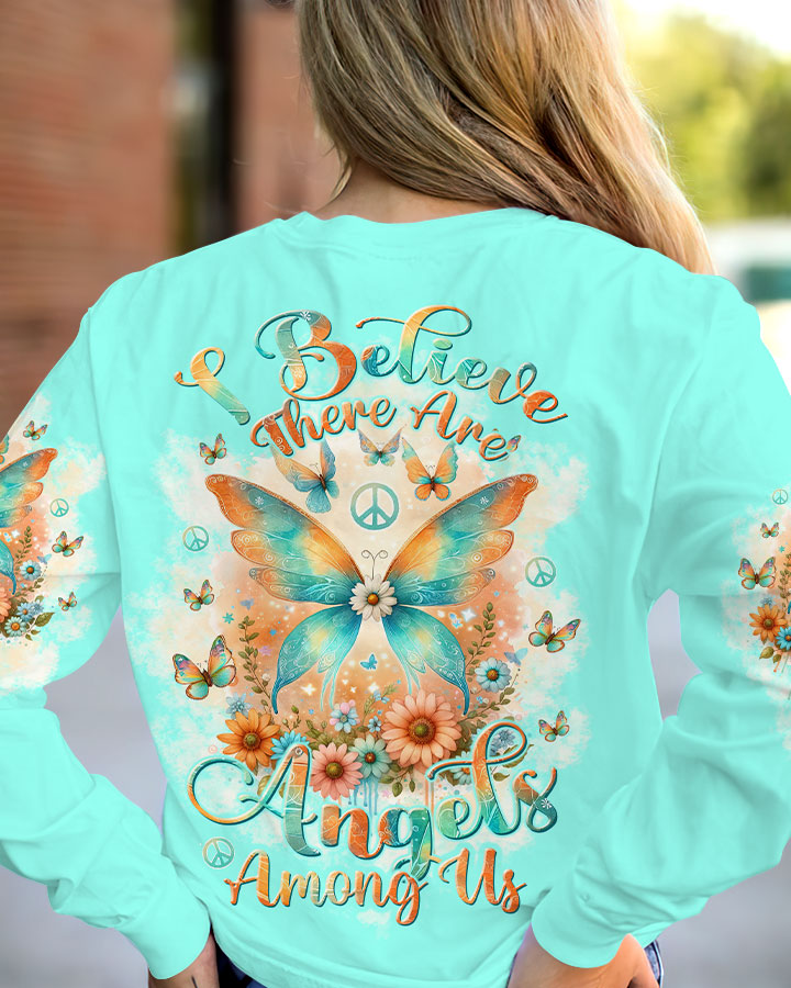 I BELIEVE THERE ARE ANGELS AMONG US BUTTERFLY ALL OVER PRINT - TLTW2812232