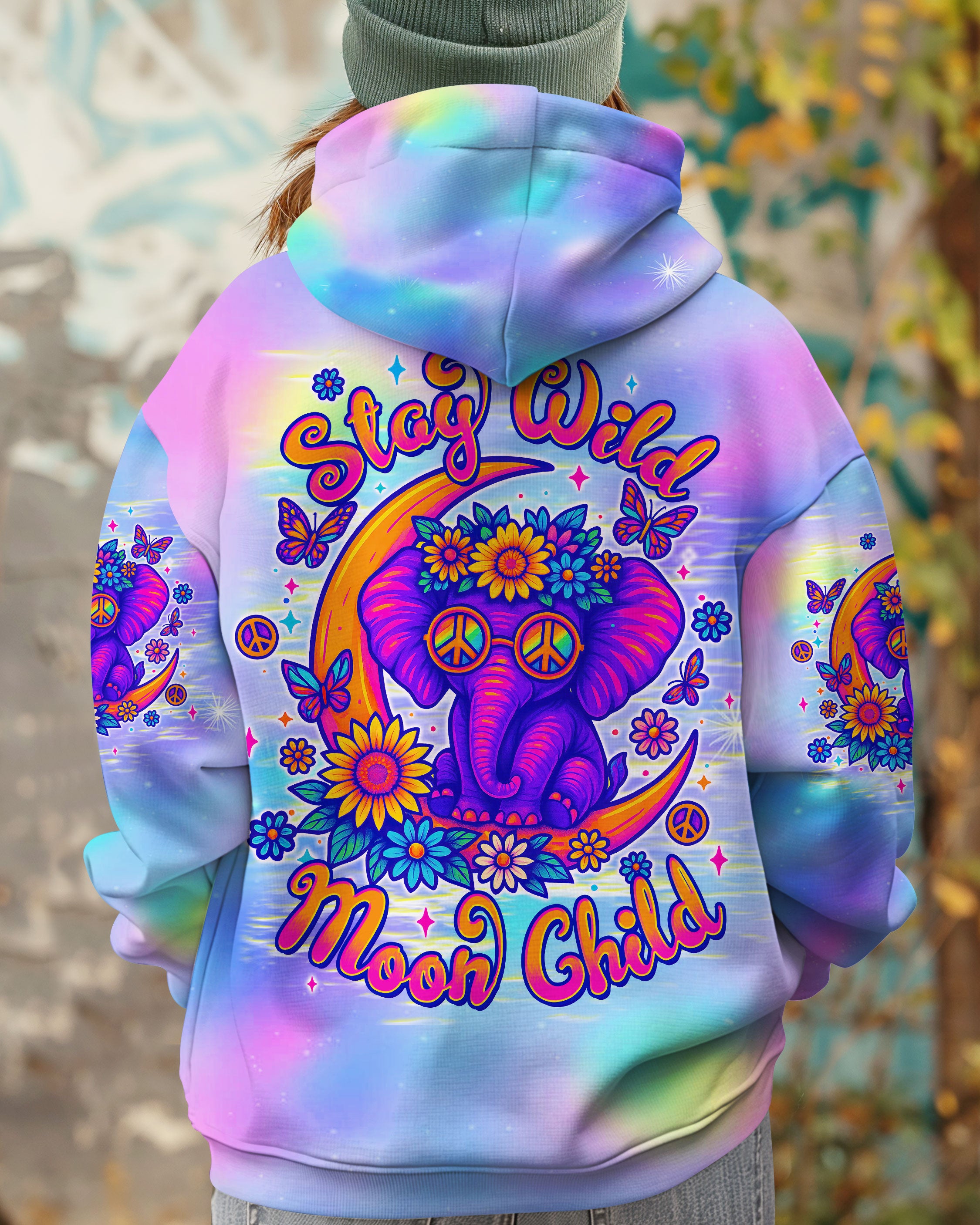 STAY WILD MOON CHILD ELEPHANT ALL OVER PRINT - TLTW1606252
