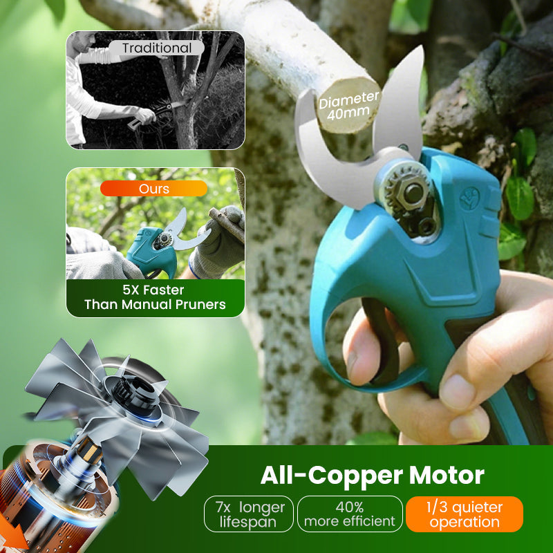 🔥 50% OFF! ✨ ELECTRIC PRUNING SHEARS - Cordless & 10mm Cutting Capacity, 2-Hour Fast Charge, Ergonomic Design for Garden and Orchard 🌿🔋
