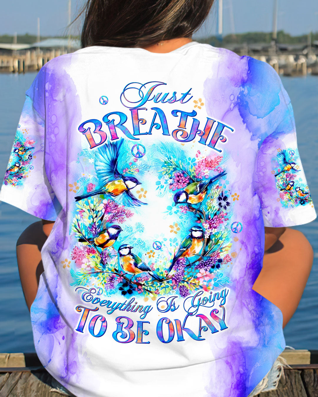 JUST BREATHE BIRD ALL OVER PRINT - TLTW2607243