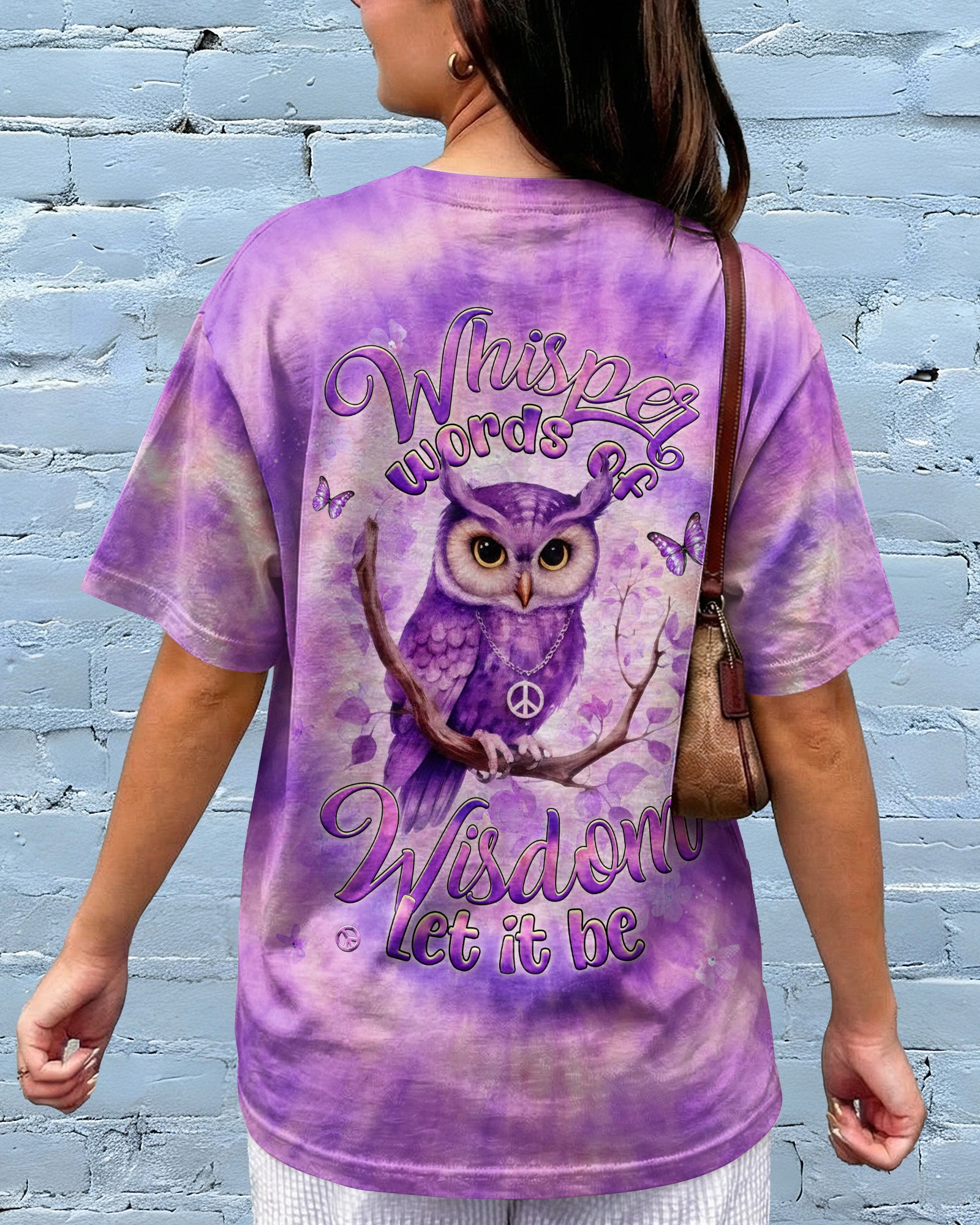WHISPER WORDS OF WISDOM LET IT BE OWL ALL OVER PRINT - YHHG2702261