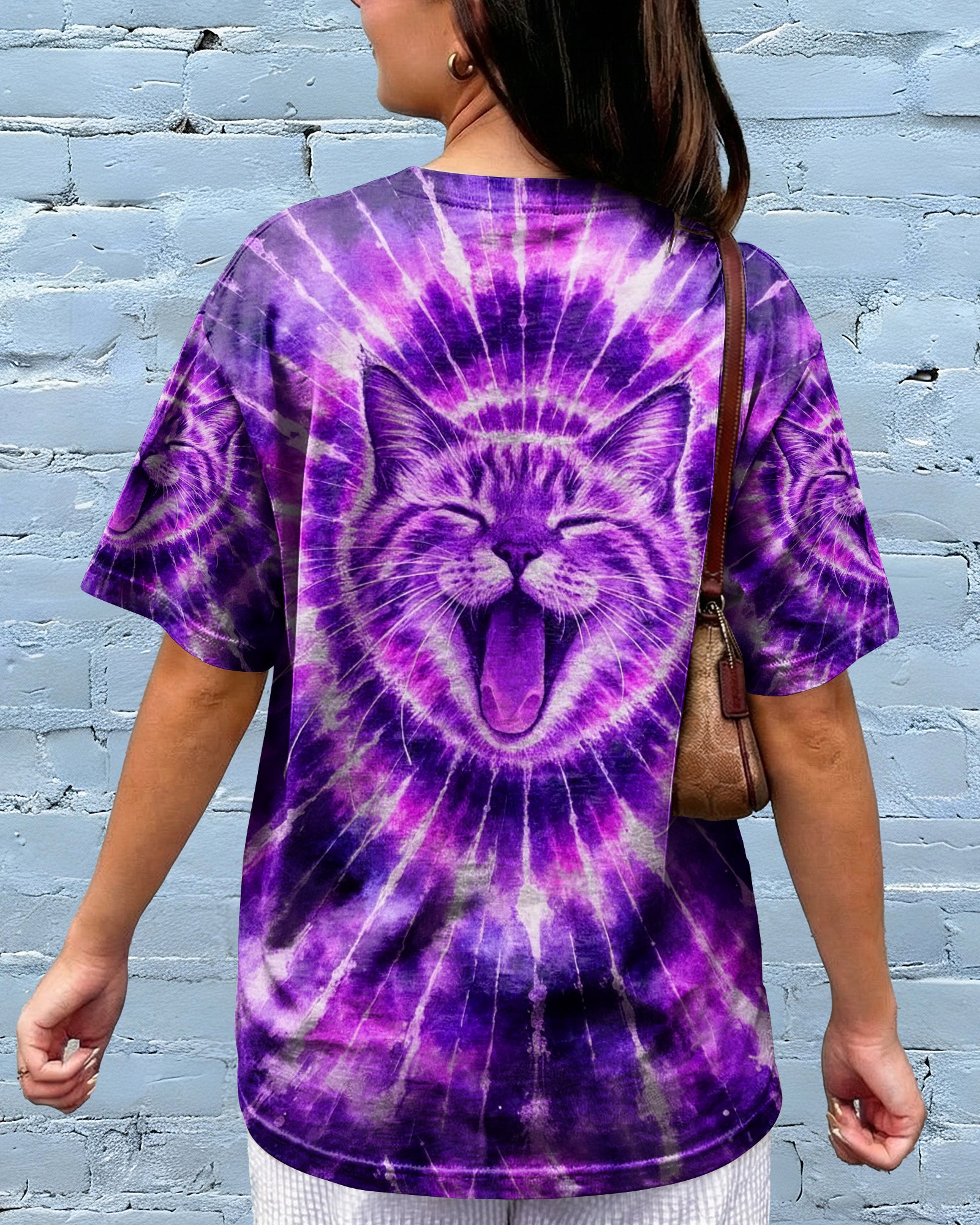 CAT PURPLE SWIRL ALL OVER PRINT - TLHN1003263