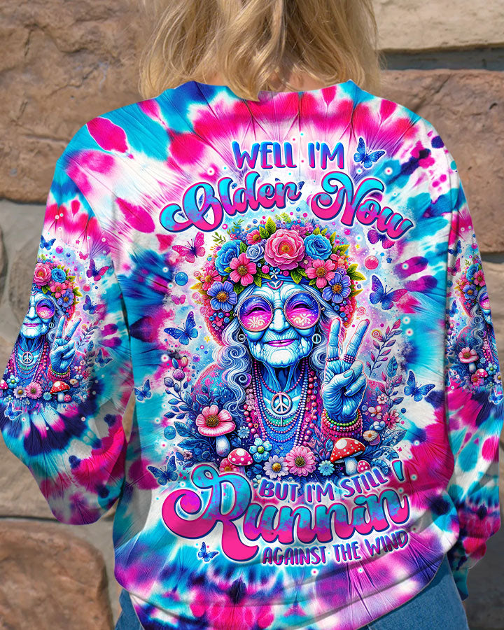 RUNNING AGAINST THE WIND OLD LADY TIE DYE ALL OVER PRINT - TLTW0102243