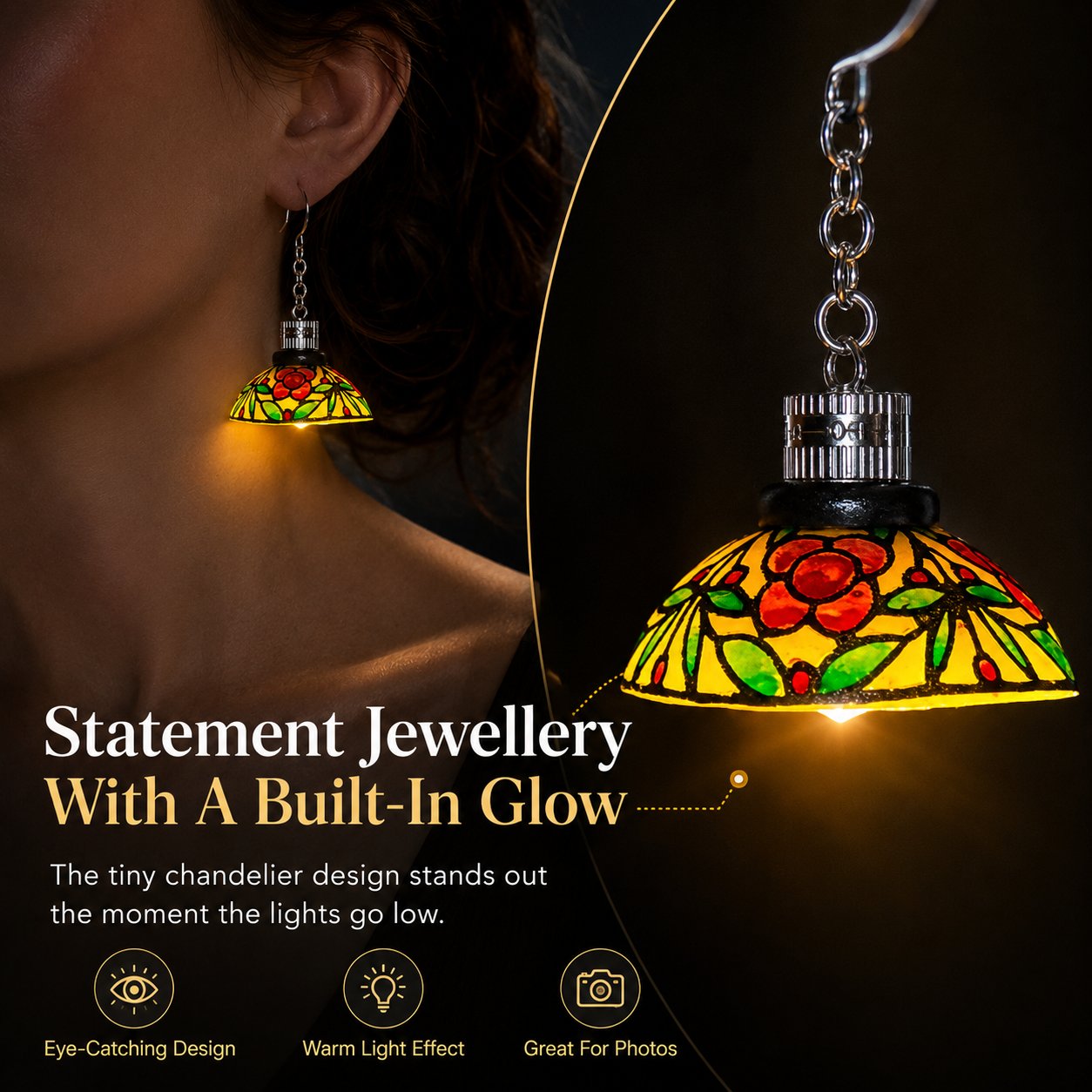 ✨Mini Chandelier Light Earrings For Costume Party Looks