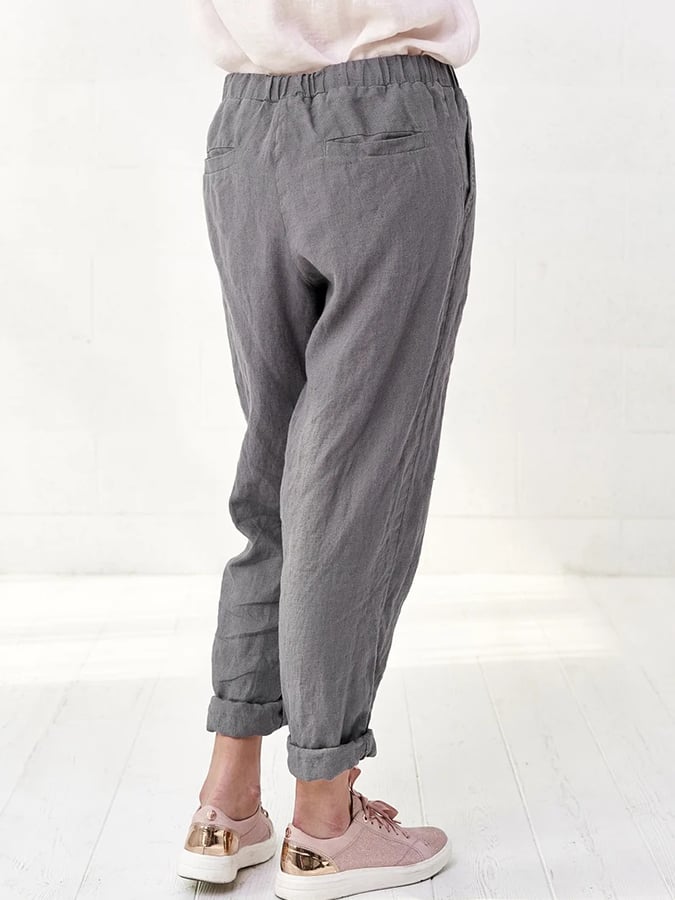 Women's Linen Drawstring Loose Casual Pants