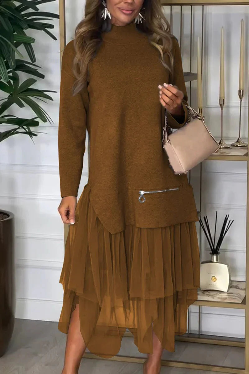 Women's Mesh Patchwork Dress