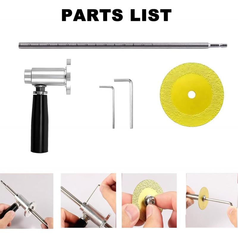 Upgraded version of the internal PVC pipe cutter with guide handle, heavy-duty pipe tool, suitable for internal pipe cutting, compatible with standard electric drills, professional diamond blade, suitable for PVC, ABS, and plastic pipes kit set