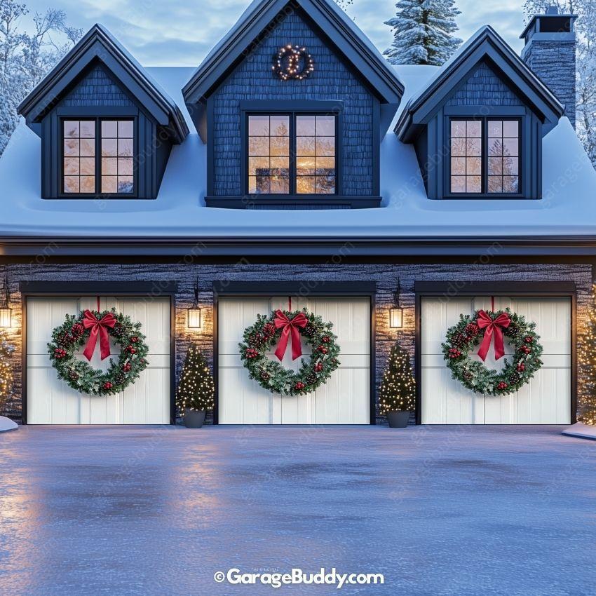 Garage Buddy | Christmas Wreath | Christmas Garage Door Cover