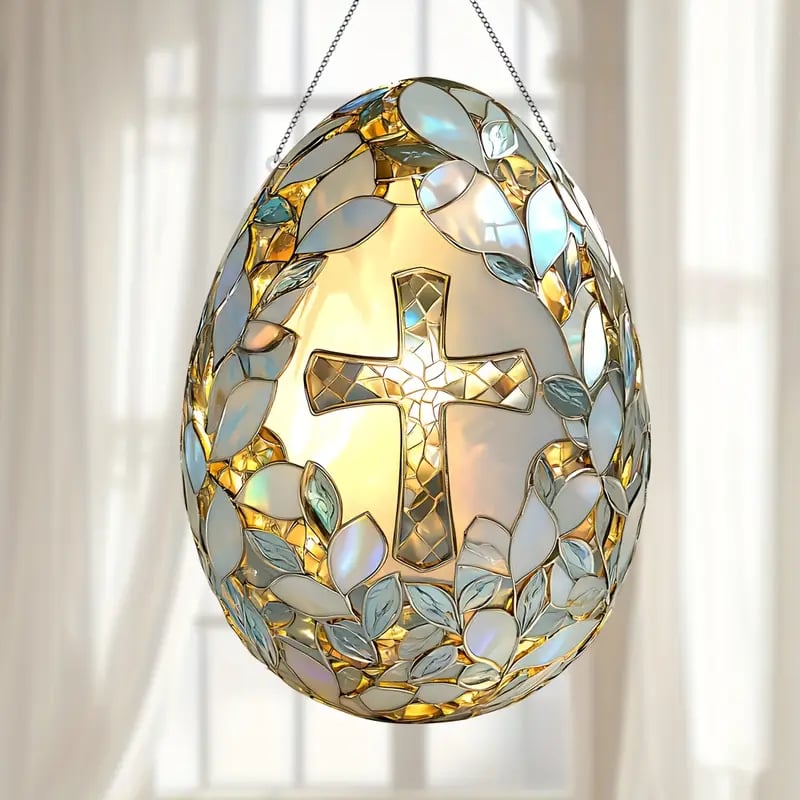 🔥LAST DAY 50% OFF - 🥚✨Easter Egg Cross Suncatcher