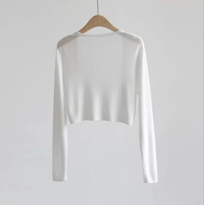 Sun knit Cardigan Women's thin ice silk Coat shawl air-conditioned shirt with slip skirt
