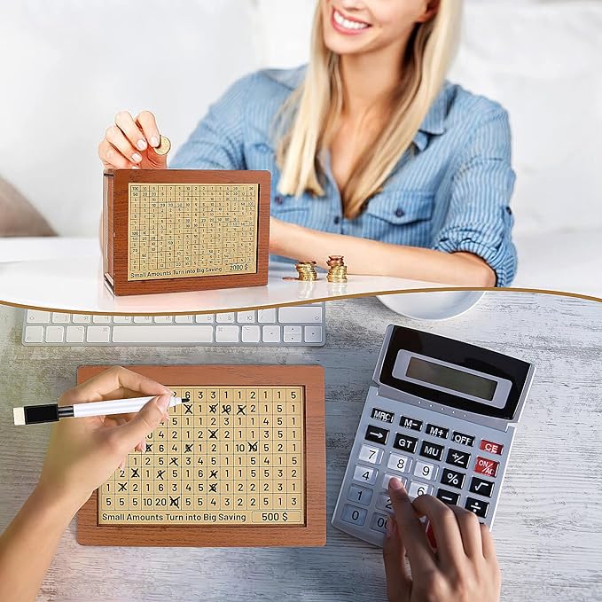 🎁Last Day Sale 49% OFF🎁🎅Cash Vault Wooden Savings Box
