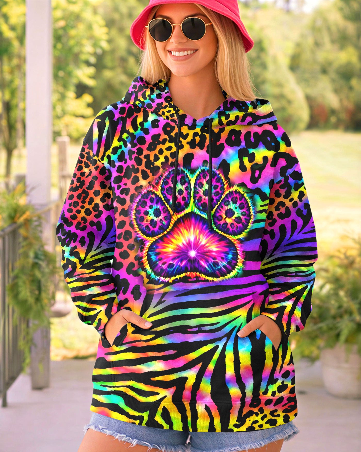 PAW PRINT  COLORFUL  LEOPARD ALL OVER PRINT - TLHN1303263