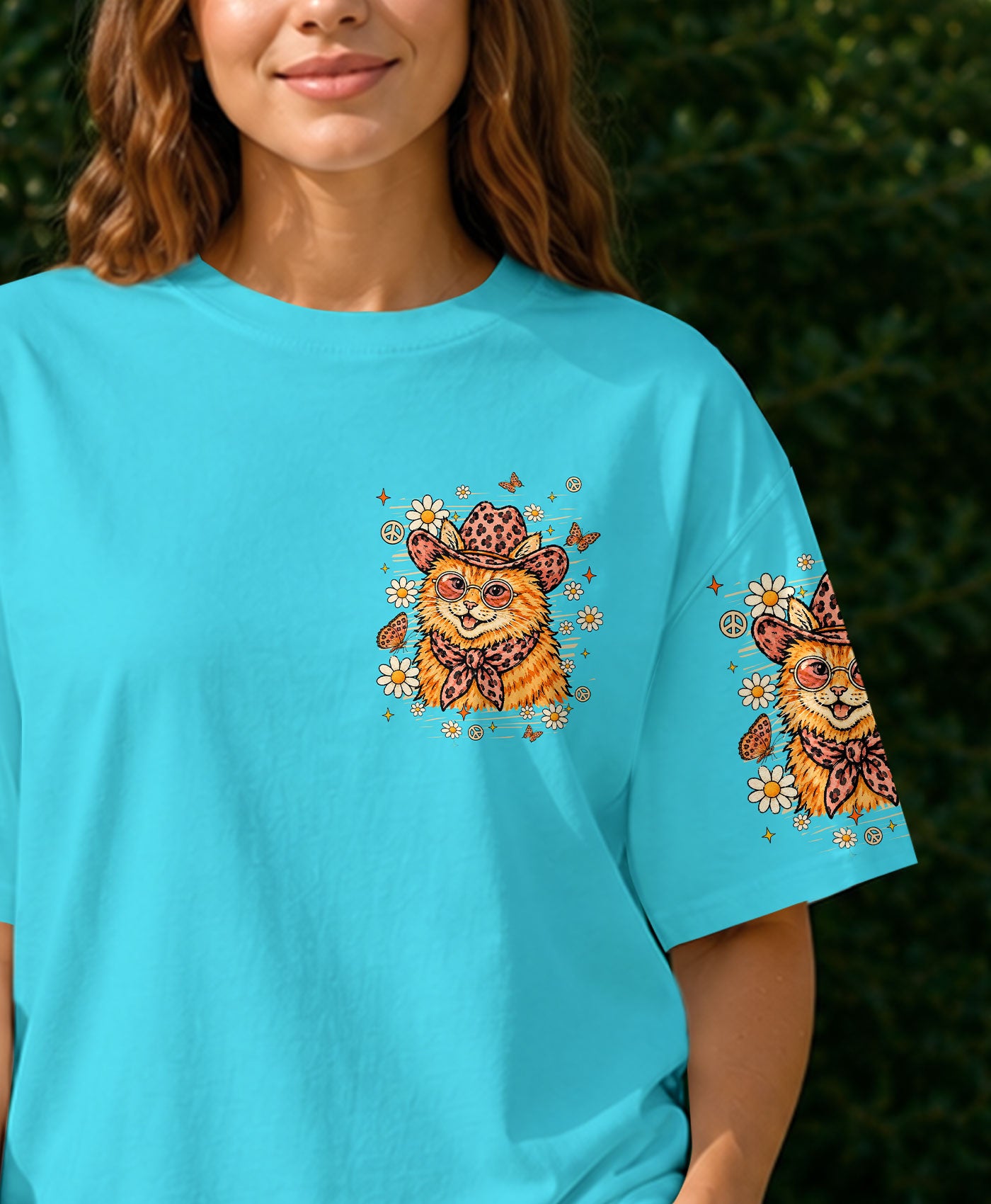 MEOWDY PAWTNER ORANGE TABBY CAT ALL OVER PRINT - TLHN2307261