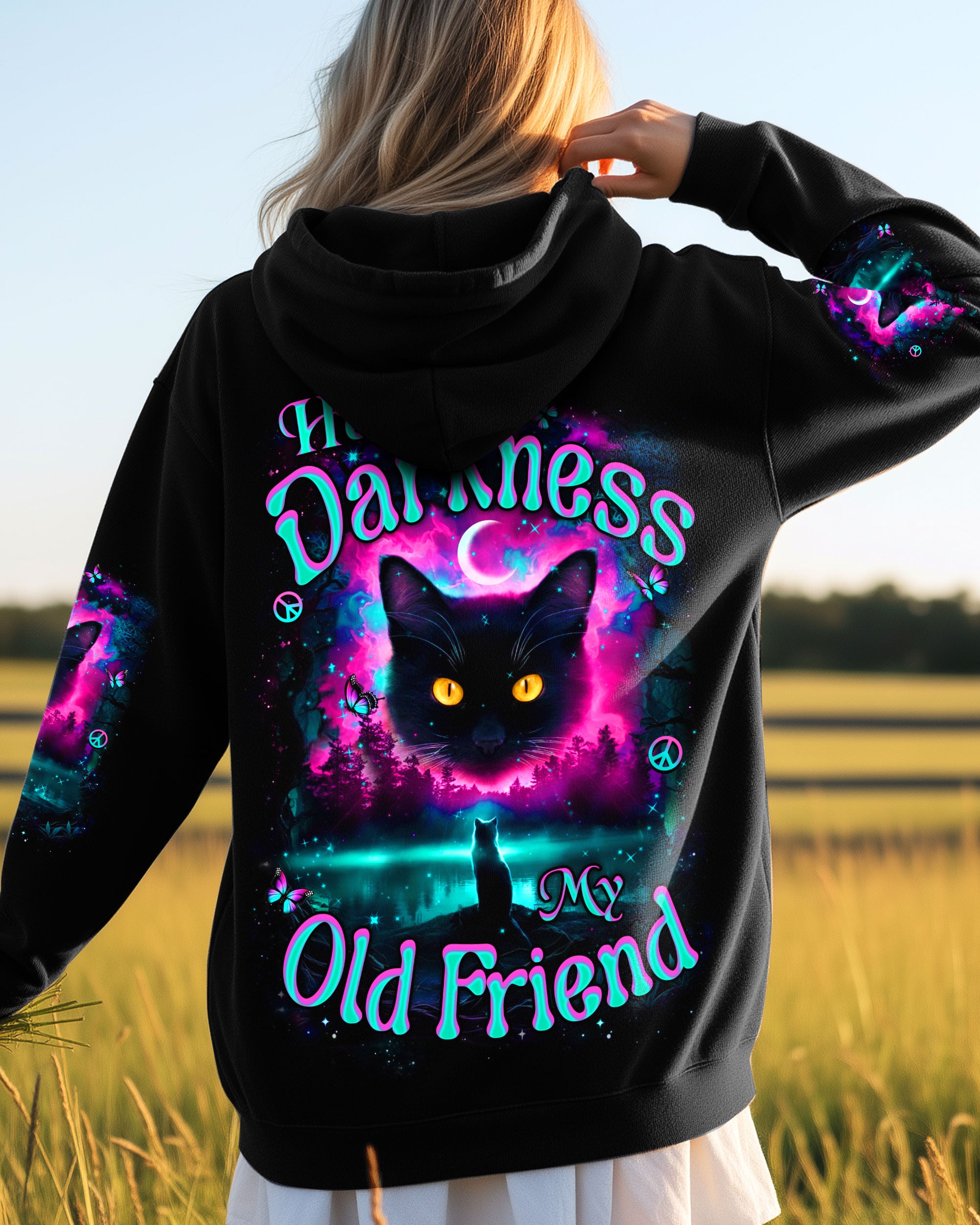 HELLO DARKNESS MY OLD FRIEND CAT ALL OVER PRINT - YHHN2701261
