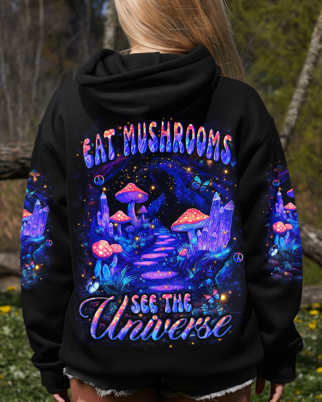 EAT MUSHROOMS SEE THE UNIVERSE ALL OVER PRINT - YHHN0112252
