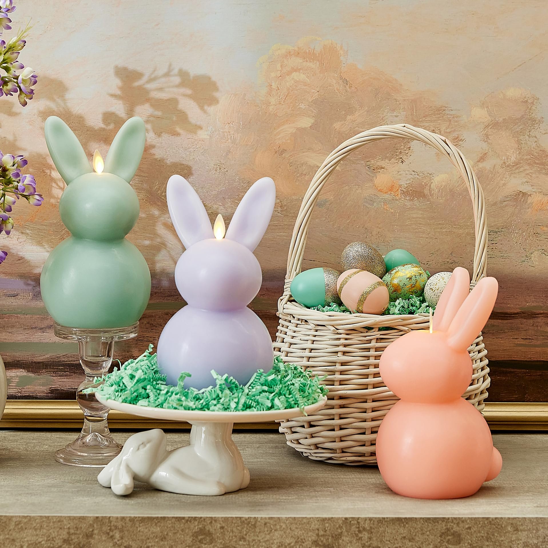 🐰✨Flickering LED Flame Bunny Candle - AA Batteries
