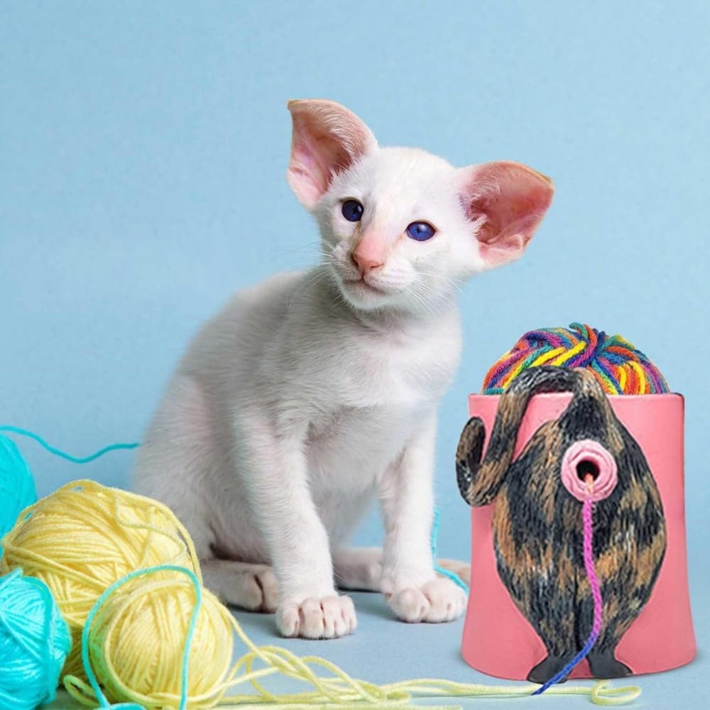 Cat Butt Yarn Bowl🎁(with 5PCS Knitting Needles)