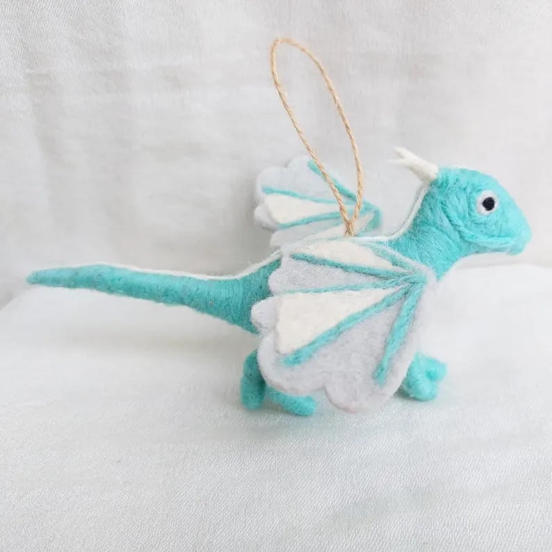 Felt Dragon Christmas Ornament